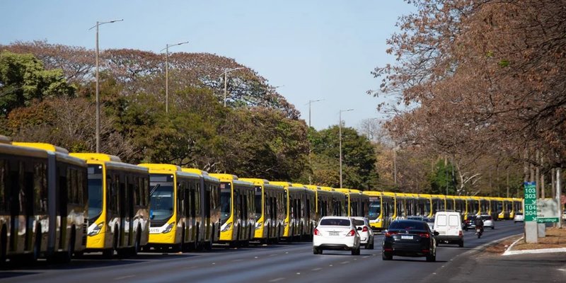 Fotografia usada na matéria sobre a greve dos rodoviários do Distrito Federal